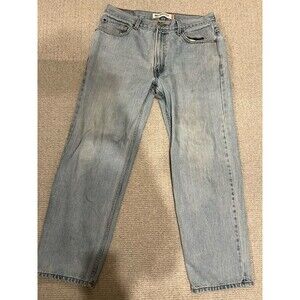 Vintage Levis 550 Jeans Mens 34x30 Blue Denim Relaxed Fit Light Wash Distressed
